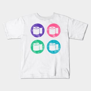 Toilet Paper 2020 Year of the Roll Pink Purlpe Teal VSCO Girl Gifts Kids T-Shirt